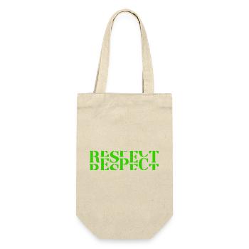 Respect - Geschenkbeutel für Flaschen - Natur - Vorne