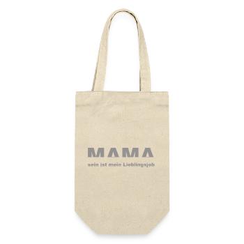 Mama Sein Ist Mein Lieblingsjob - Geschenkbeutel für Flaschen - Natur - Vorne