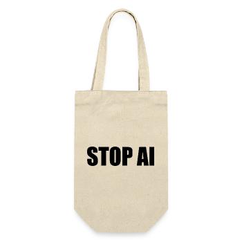 Stop ai - Geschenkbeutel für Flaschen - Natur - Vorne