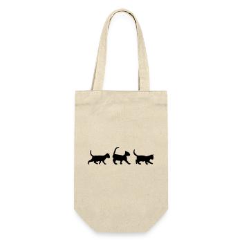 Three kittens ti - Gift Bag for Bottles - nature - Front