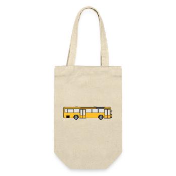 Busfahrer Bus Omnibus Kraftfahrer Schulbus (25) - Geschenkbeutel für Flaschen - Natur - Vorne