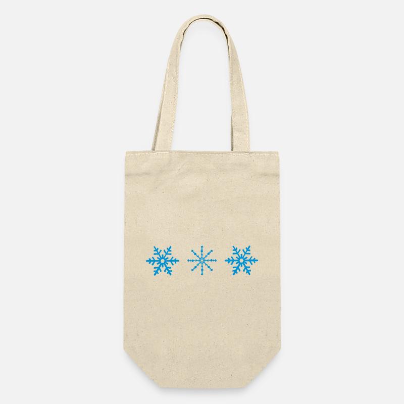 Schnee - Geschenkbeutel für Flaschen - Natur