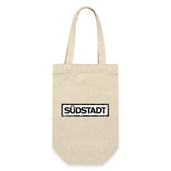 Südstadt (Vintage Schwarz/Weiß) - Geschenkbeutel für Flaschen - Natur - Vorne