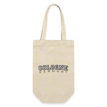 Köln Cologne Germany (Vintage/Weiß) - Geschenkbeutel für Flaschen - Natur - Vorne