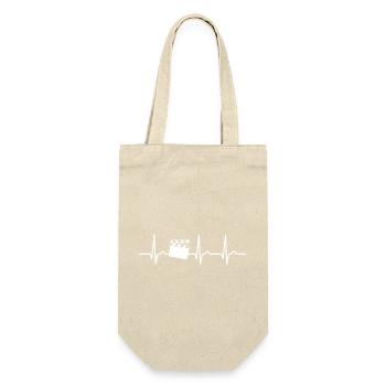 Courbe ECG - courbe cardiaque - réalisateur - lambeau de film - Sac à bouteille - nature - Devant