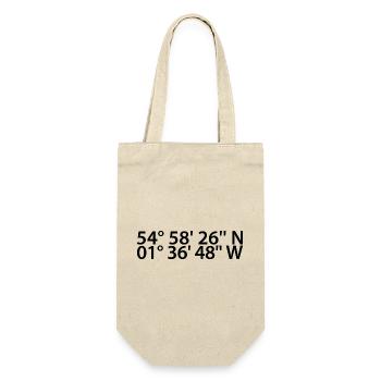 Newcastle upon Tyne Coordinates - Gift Bag for Bottles - nature - Front