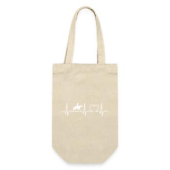 ECG Curve - Heart Curve - Western Riding - Rider - Gift Bag for Bottles - nature - Front