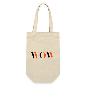 WOW tri-colour - Gift Bag for Bottles - nature - Front