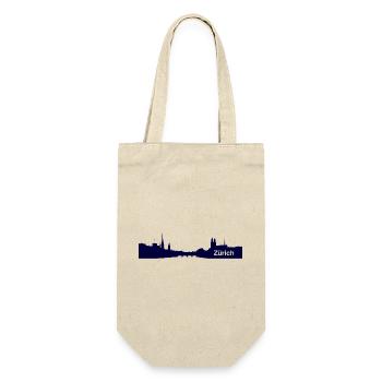 Zürich City Stadt Design - Alpha - Geschenkidee - Geschenkbeutel für Flaschen - Natur - Vorne