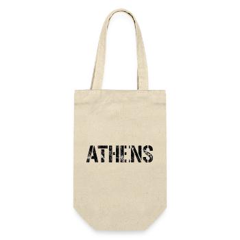 Athen - Geschenkbeutel für Flaschen - Natur - Vorne
