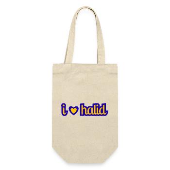 Ich liebe Halid (Bešlić) - Geschenkbeutel für Flaschen - Natur - Vorne