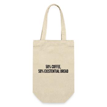 50% coffee 50% existential dread - Gift Bag for Bottles - nature - Front