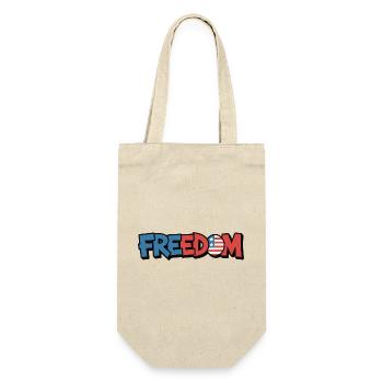 Freedom Typography Statement Design - Gift Bag for Bottles - nature - Front