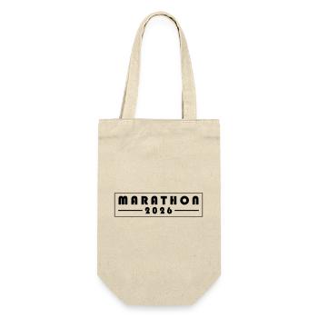 Marathon 2026 - Geschenkbeutel für Flaschen - Natur - Vorne