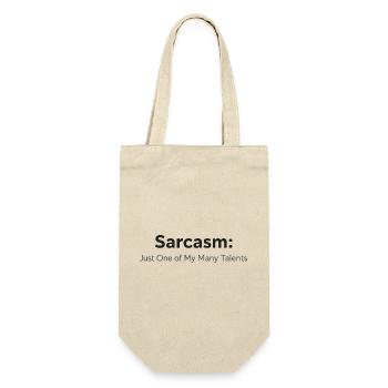 sarcasme, juste un de mes talents, paroles - Sac à bouteille - nature - Devant