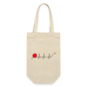 ECG du battement cardiaque du tennis de table - Sac à bouteille - nature - Devant