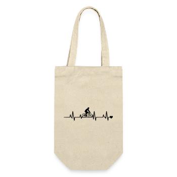 Heartbeat Bicycle - Gift Bag for Bottles - nature - Front