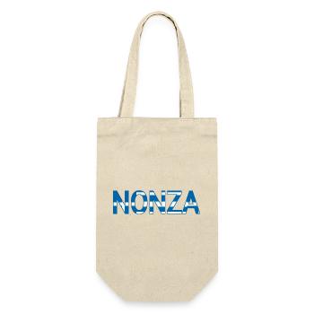 Nonza Griechenland Text - Geschenkbeutel für Flaschen - Natur - Vorne