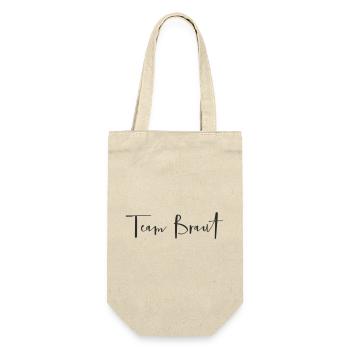 Team Bride – Funny Bachelor Party Text Design - Gift Bag for Bottles - nature - Front
