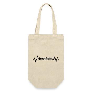 German Shepherd ECG Heartline - Gift Bag for Bottles - nature - Front