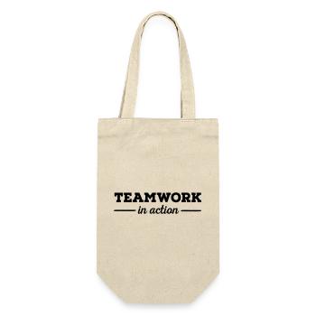 6061912 121161696 Teamwork - Geschenkbeutel für Flaschen - Natur - Vorne