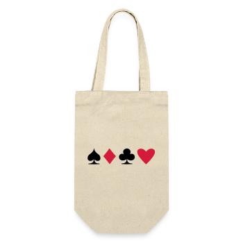 Poker Suit - Geschenkbeutel für Flaschen - Natur - Vorne