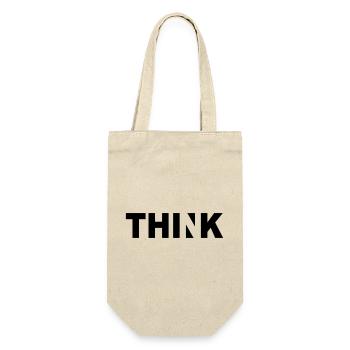 THINK - Geschenkbeutel für Flaschen - Natur - Vorne