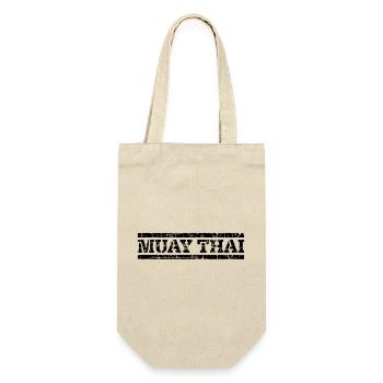 Muay Thai - Geschenkbeutel für Flaschen - Natur - Vorne