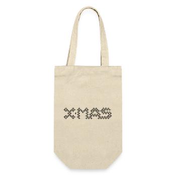xmas christmas icon pixel icon snow pattern - Gift Bag for Bottles - nature - Front