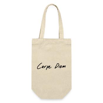 carpe diem - Geschenkbeutel für Flaschen - Natur - Vorne