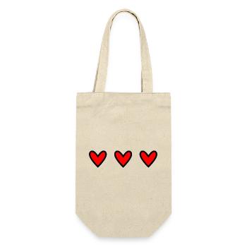 RETIREMENT. HAPPY RETIREMENT. HAPPY RETIREMENT. HEART - Gift Bag for Bottles - nature - Front