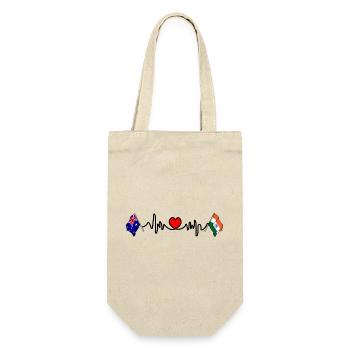 Flags Australia Cardio heart with Flag India - Gift Bag for Bottles - nature - Front