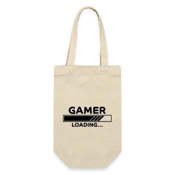 Gamer Spruch Gaming Nerd Lustiges Gamer Geschenk - Geschenkbeutel für Flaschen - Natur - Vorne