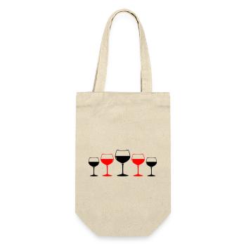 Wine Symbol Red Wine Glass - Gift Bag for Bottles - nature - Front