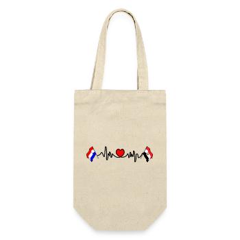 Cardio coeur avec drapeau Pays-Bas, drapeau Egypte - Sac à bouteille - nature - Devant
