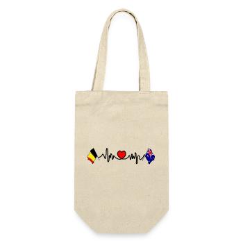 Cardio heart Drapeau Belgique, drapeau Australie - Sac à bouteille - nature - Devant
