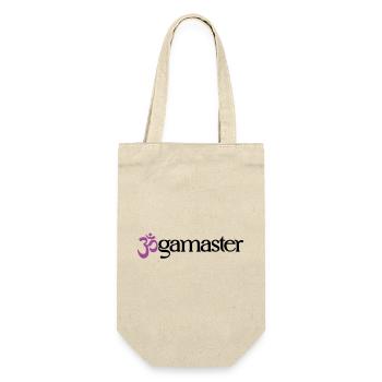 Jogamaster - Typografisches OM (3-Farbig) - Geschenkbeutel für Flaschen - Natur - Vorne