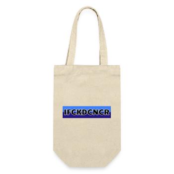I FUCKED CANCER - Banner Blaa - Gift Bag for Bottles - nature - Front