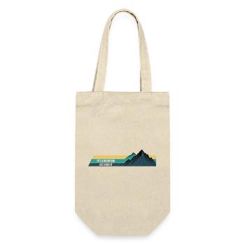 Mountain Motto Retro Streifen - Geschenkbeutel für Flaschen - Natur - Vorne