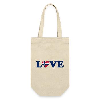 Amour - Drapeau de la Norvège - Norvège - Norvège - Sac à bouteille - nature - Devant