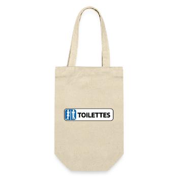 Toilette - Geschenkbeutel für Flaschen - Natur - Vorne