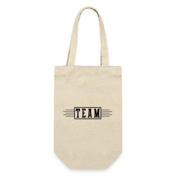 Team Strich - Geschenkbeutel für Flaschen - Natur - Vorne