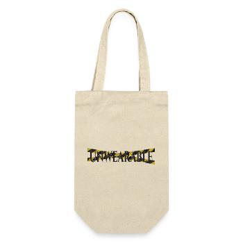 Unwearable – Statement Design with Warning Tape - Gift Bag for Bottles - nature - Front