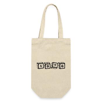 Vintage 1976 - Geschenkbeutel für Flaschen - Natur - Vorne