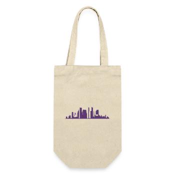 Urban silhouette in purple gradation - Gift Bag for Bottles - nature - Front