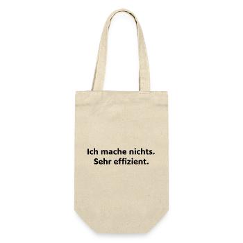 I don't do anything – very efficiently | Fun - Gift Bag for Bottles - nature - Front