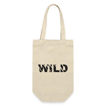 Wyld Geometrische Typografie - Geschenkbeutel für Flaschen - Natur - Vorne