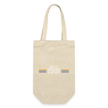 Best Of 1981 Funny Gift T-Shirt - Geschenkbeutel für Flaschen - Natur - Vorne