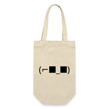 Sonnenbrillen Emoticon (⌐■_■) Deal with it - Geschenkbeutel für Flaschen - Natur - Vorne