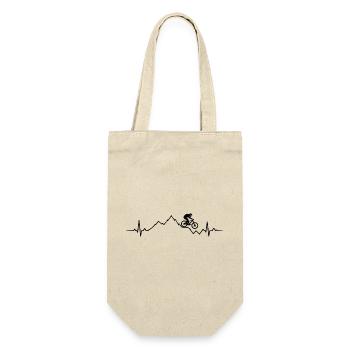 Mountain Bike ECG Heartbeat MTB Mountains Jump - Gift Bag for Bottles - nature - Front